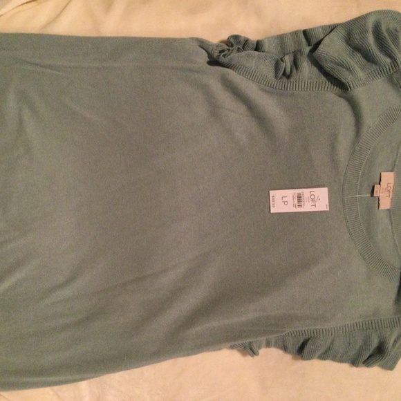 Loft Light Blue Blouse Large Petite - Picture 2 of 2